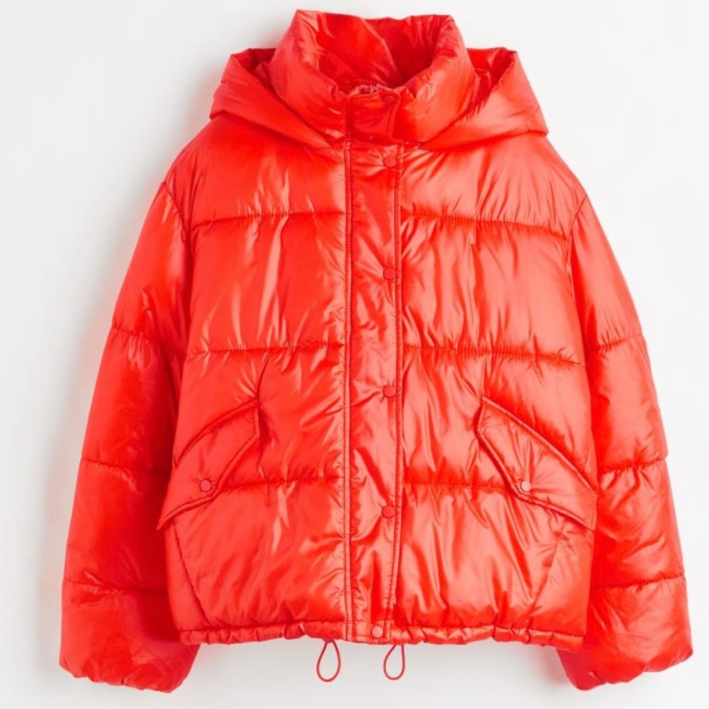 H&M Hooded PufferJacket Red Size M